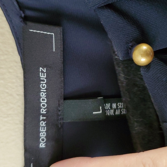 ROBERT RODRIGUEZ Sleeveless Blouse Top Size L - Picture 4 of 7